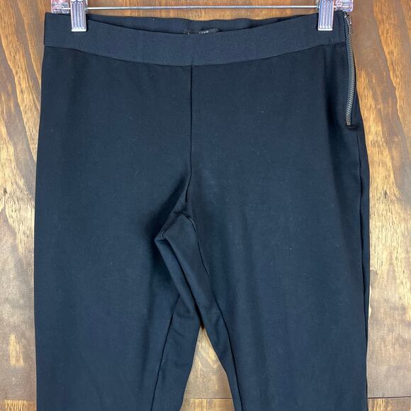 J Crew Womens Pants Black Ankle Cropped Mercantile Side Zip Leggings Stretch 8 - Picture 2 of 11